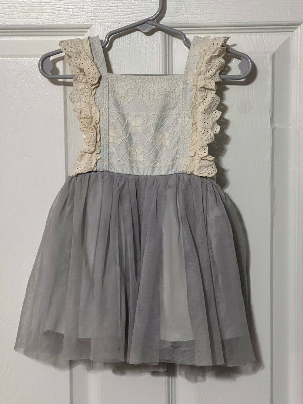 Little Trendsetter Baby Girl 12-18M Lace Tulle Ruffle Special Occasion Dress